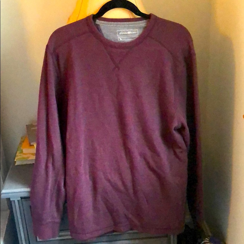 Eddie Bauer long sleeved waffle knit crew neck. *